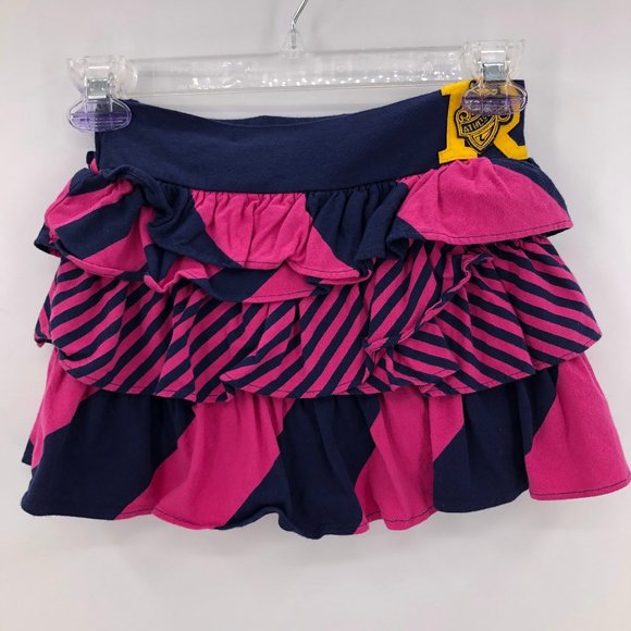 🎪Like New Ralph Lauren navy pink ruffle skirt - Picture 1 of 6
